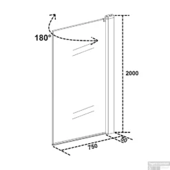 Badwand Wiesbaden Muurprofiel 80x150cm 6mm NANO Coating 7 Badwand Wiesbaden Muurprofiel 80x150cm 6mm NANO Coating -Aanbiedingen Ontspan Bad Winkel badwand wiesbaden muurprofiel 80x150cm 6mm nano coating tech