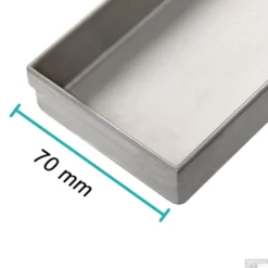 RVS Douchegoot BASIC Met Uitneembaar Sifon 80x7cm 6,7cm Diep GLAS ROOSTER -Aanbiedingen Ontspan Bad Winkel basic glas rooster 80cm 5