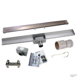 RVS Douchegoot BASIC Met Uitneembaar Sifon 100x7cm 6,7cm Diep TEGEL ROOSTER -Aanbiedingen Ontspan Bad Winkel basic tegel rooster 100cm shop