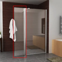 BWS Apollo Zijwand Met Schanierend Glasprofiel 40x200 Cm 10mm NANO Glas