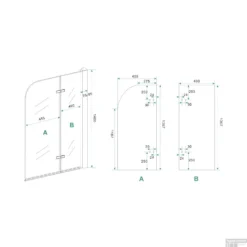 BWS Badwand 2 Delig Inklapbaar 100x140 Cm 6mm NANO Coating -Aanbiedingen Ontspan Bad Winkel bws badwand 2 delig inklapbaar 100x140 cm 6mm nano coating tech 1