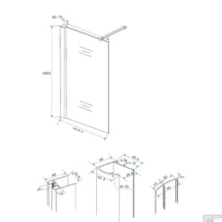 BWS Eco Douchewand Met Muurprofiel 160x200 Cm 8mm NANO Coating -Aanbiedingen Ontspan Bad Winkel bws douchewand met muurprofiel 160x200 cm 8mm nano coating tech