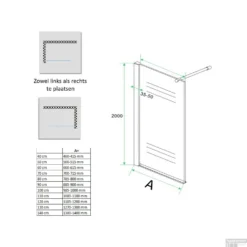 BWS Eco Inloopdouche Met Muurprofiel 60x200cm 8mm NANO Coating -Aanbiedingen Ontspan Bad Winkel bws eco inloopdouche met muurprofiel 60x200cm 8mm nano coating tech