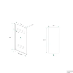 BWS Eco Zijwand Met Muurprofiel 40x200cm NANO Coating 8mm -Aanbiedingen Ontspan Bad Winkel bws eco zijwand met muurprofiel 40x200cm nano coating 8mm tech 1