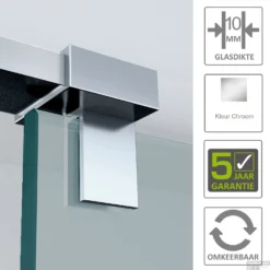 BWS Haakse Glaskoppeling Chroom Draaibaar T.b.v. Stabilisatiestang