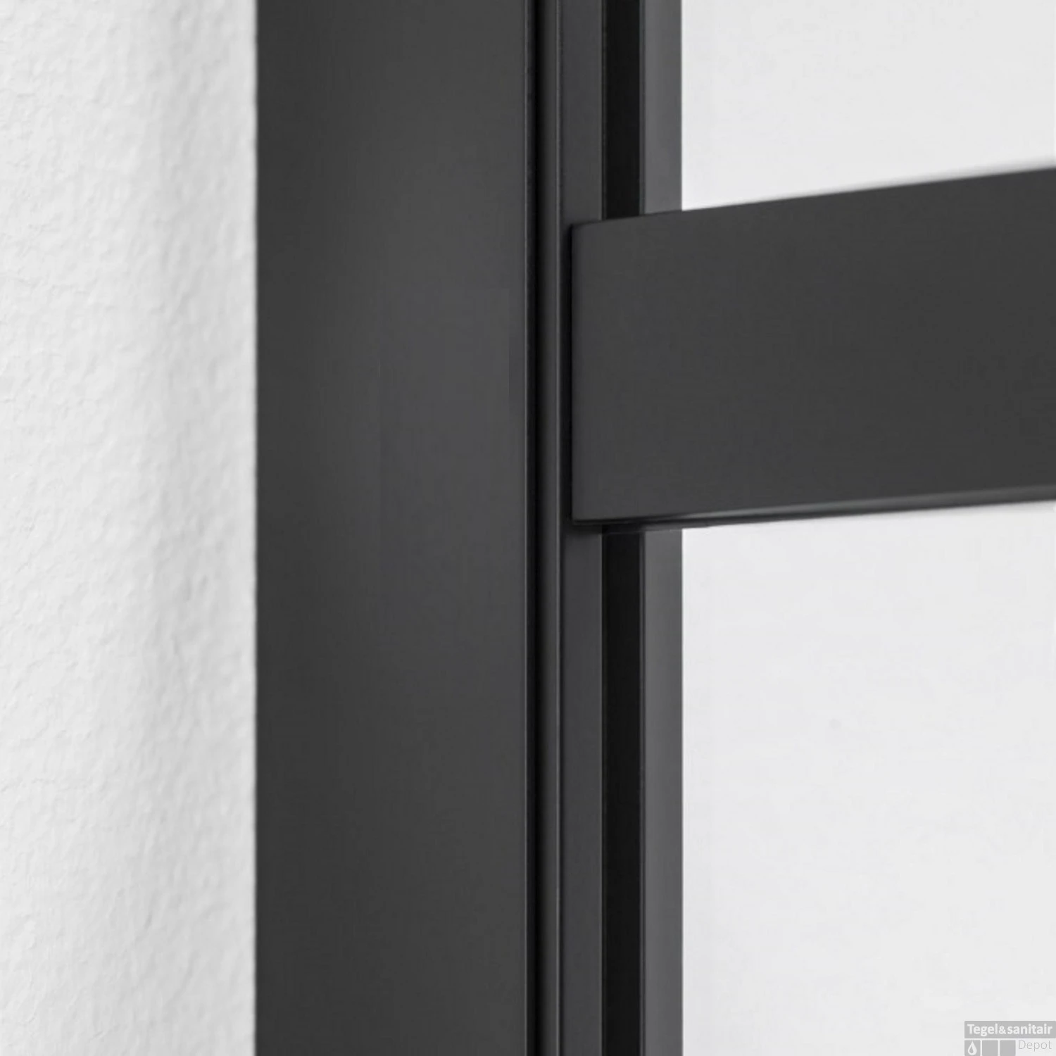 BWS Inloopdouche Frame 70x200 Cm 8mm NANO Glas Mat Zwart Raster 5 BWS Inloopdouche Frame 70x200 Cm 8mm NANO Glas Mat Zwart Raster - Afbeelding 3