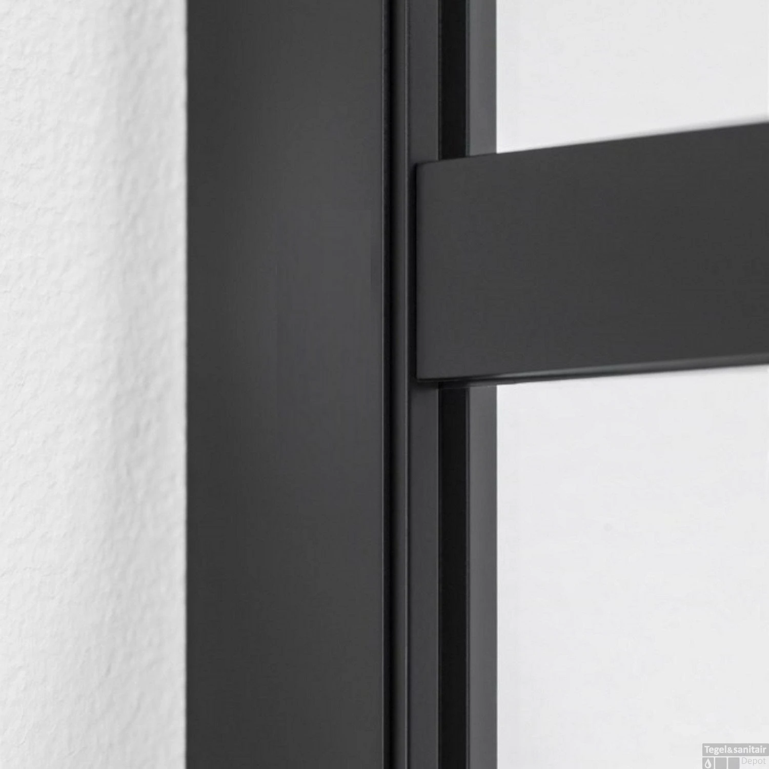 BWS Douchewand Frame 8mm Nano Glas | Mat Zwart | Raster | Inloopdouche (Alle Maten) - Afbeelding 3