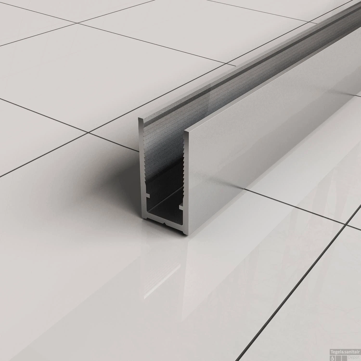 BWS Inloopdouche Pro Line Rookglas 140x200 8mm Nano Coating Chroom Profiel En Stang - Afbeelding 2