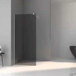 BWS Inloopdouche Pro Line Rookglas 140x200 8mm Nano Coating Chroom Profiel En Stang