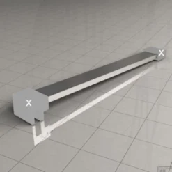 BWS Losse Vierkante Stabilisatiestang 100 Cm Chroom