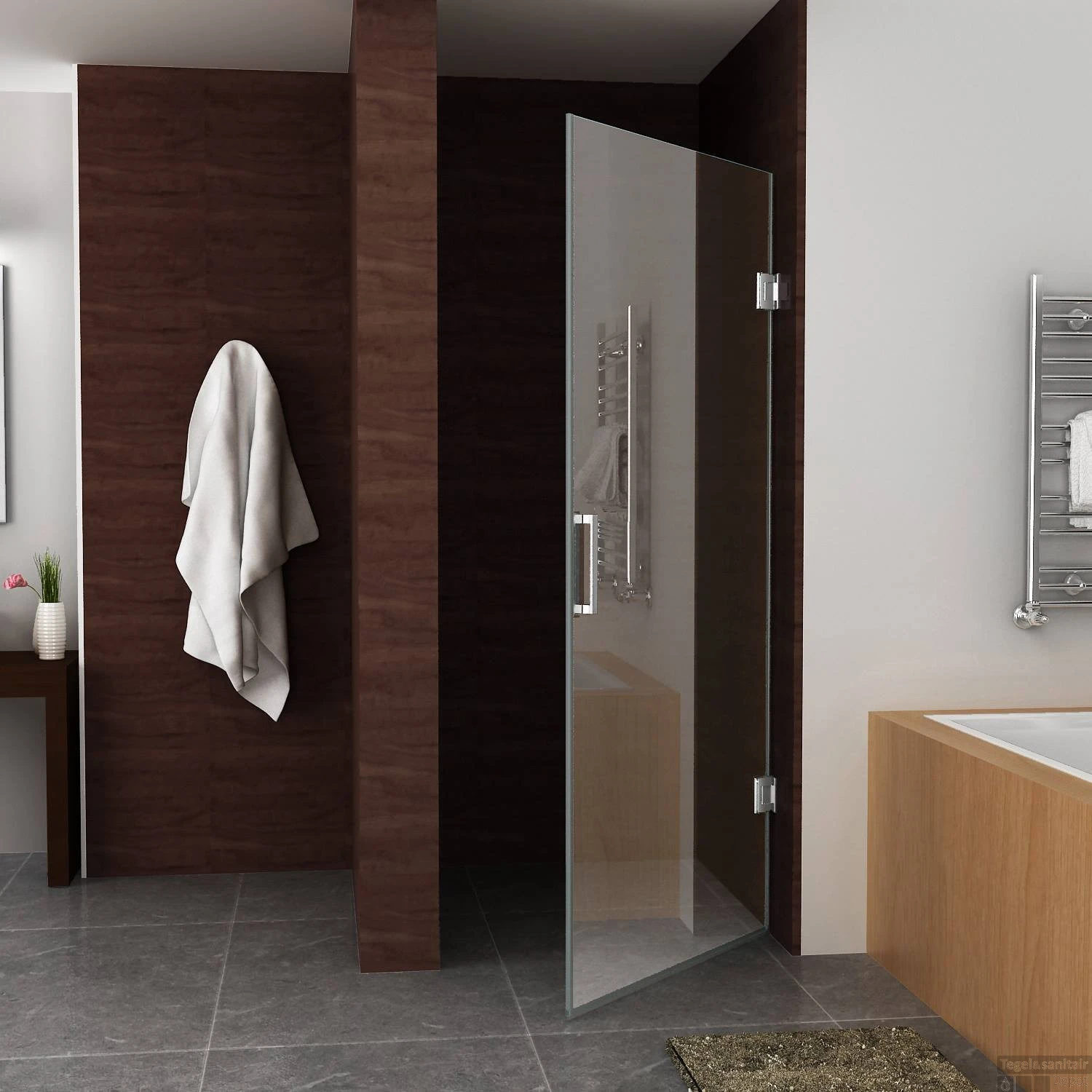 BWS Nisdeur Cura Zonder Profiel 70x200 Cm 8 Mm NANO Coating 4 BWS Nisdeur Cura Zonder Profiel 70x200 Cm 8 Mm NANO Coating - Afbeelding 2