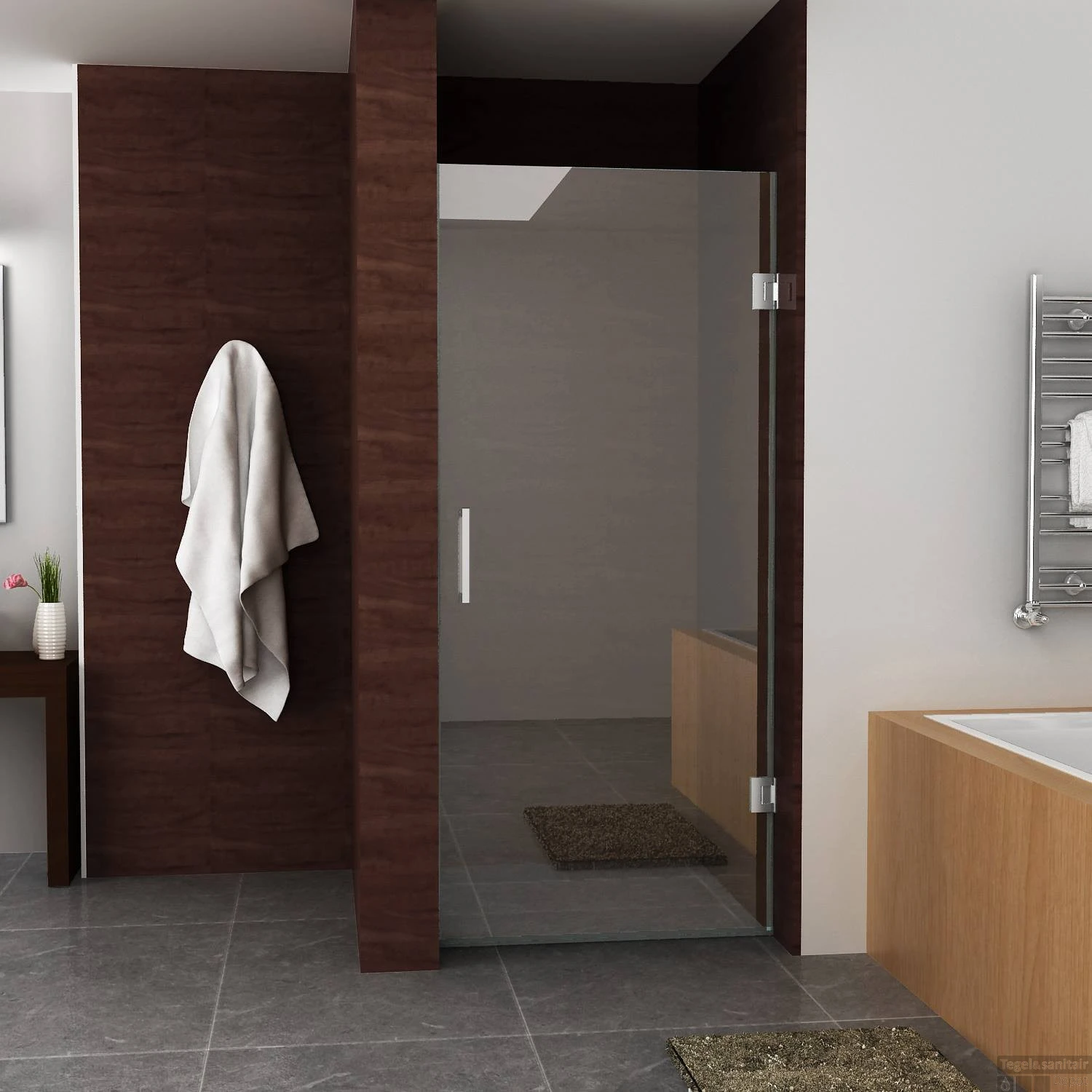 BWS Nisdeur Cura Zonder Profiel 70x200 Cm 8 Mm NANO Coating 3 BWS Nisdeur Cura Zonder Profiel 70x200 Cm 8 Mm NANO Coating