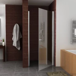 BWS Nisdeur Met Middenband 100x200cm 8mm NANO Coating Rechts -Aanbiedingen Ontspan Bad Winkel bws nisdeur met middenband nano coating 4 3