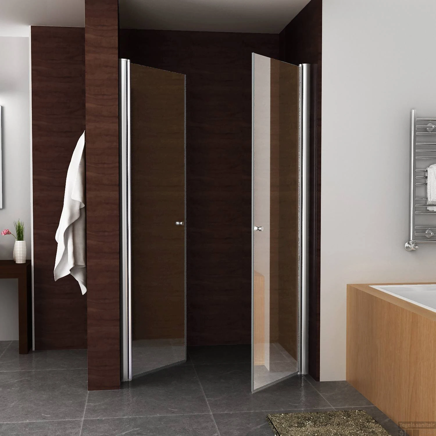 BWS Nisdeur Met Pendeldeuren 100x200 Cm 6mm NANO Coating 4 BWS Nisdeur Met Pendeldeuren 100x200 Cm 6mm NANO Coating - Afbeelding 2