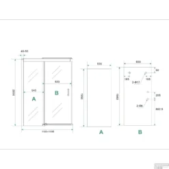 BWS Douchedeur | Softclose 2.0 | 120x200cm | 8mm Aluminium NANO Coating | Nisdeur -Aanbiedingen Ontspan Bad Winkel bws nisdeur softclose 2.0 douchedeur 120x200 cm 8mm aluminium nano coating tech