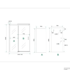 BWS Douchedeur | Softclose 2.0 | 140x200cm | 8mm Aluminium NANO Coating | Nisdeur -Aanbiedingen Ontspan Bad Winkel bws nisdeur softclose 2.0 douchedeur 140x200 cm 8mm aluminium nano coating tech