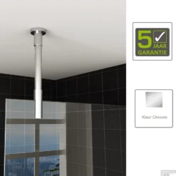 BWS Plafond Stabilisatiestang Rond 100 Cm Inkortbaar Chroom