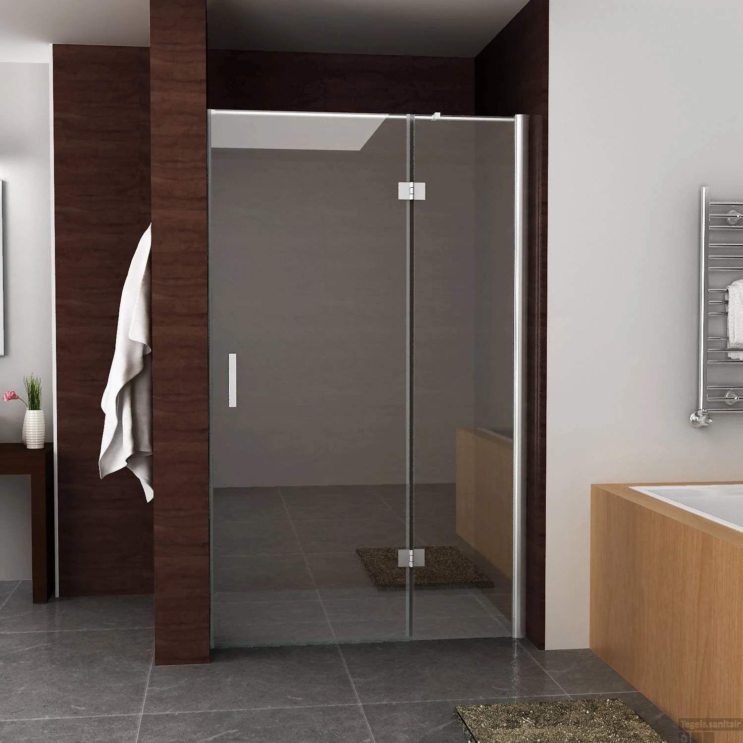 BWS Swingdeur Nis 90x200 Cm Met Vast Paneel 8 Mm NANO Coating