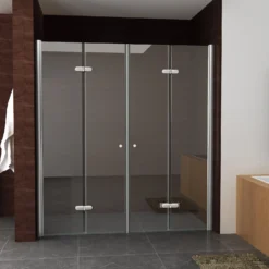 BWS Vouwbare Nisdeur Links 90x202 Cm 8mm NANO Harmonica Deur -Aanbiedingen Ontspan Bad Winkel bws vouwbare nisdeur links 90x202 cm 8mm nano 10