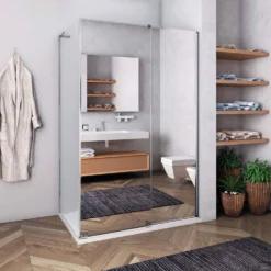 Douchecabine Lacus Capri 1 150 Cm Schuifdeur 8mm Nano Spiegelglas