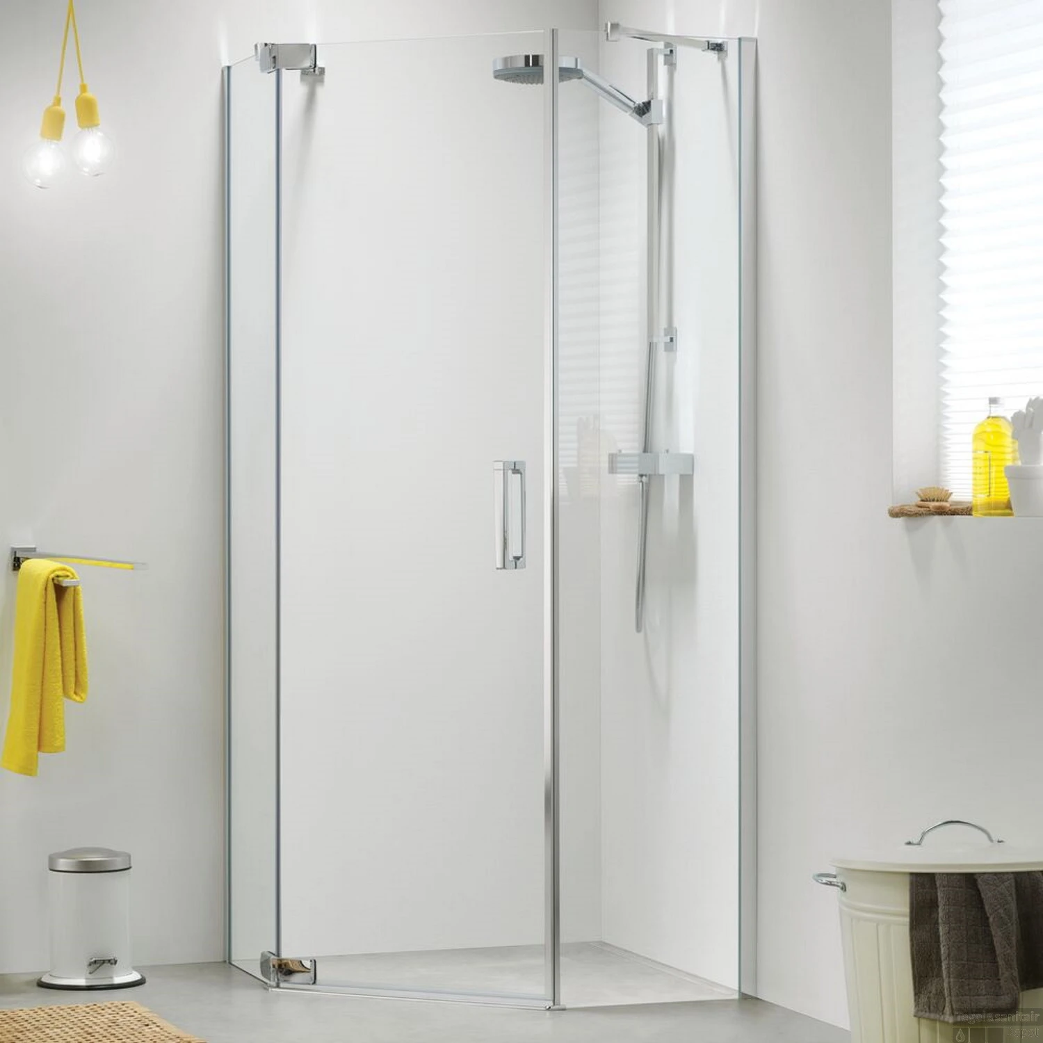 5-hoek Douchecabine Sealskin Custom Swingdeur Links 90x90 Cm Zilver Hoogglans Helder Glas 4 5-hoek Douchecabine Sealskin Custom Swingdeur Links 90x90 Cm Zilver Hoogglans Helder Glas - Afbeelding 2