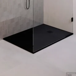 Douchebak Sanitop Just Creating Relievo Crag 90x140 Cm Mat Zwart -Aanbiedingen Ontspan Bad Winkel db rc90x140z