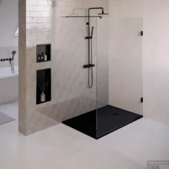 Douchebak Sanitop Just Creating Relievo Crag 90x140 Cm Mat Zwart -Aanbiedingen Ontspan Bad Winkel db rc90x140z 3