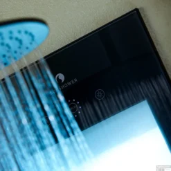 Sunshower Deluxe Mat Zwart UV En Infrarood Inbouwapparaat 32x187x16 Cm Aluminium Mat Zwart -Aanbiedingen Ontspan Bad Winkel deluxe black detail 3 uv water