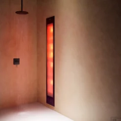 Sunshower Deluxe Mat Zwart UV En Infrarood Inbouwapparaat 32x187x16 Cm Aluminium Mat Zwart -Aanbiedingen Ontspan Bad Winkel deluxe black schuin ir water