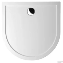 Douchebak Polysan Klasik D-vorm 90x90x4cm Cast Marble Wit