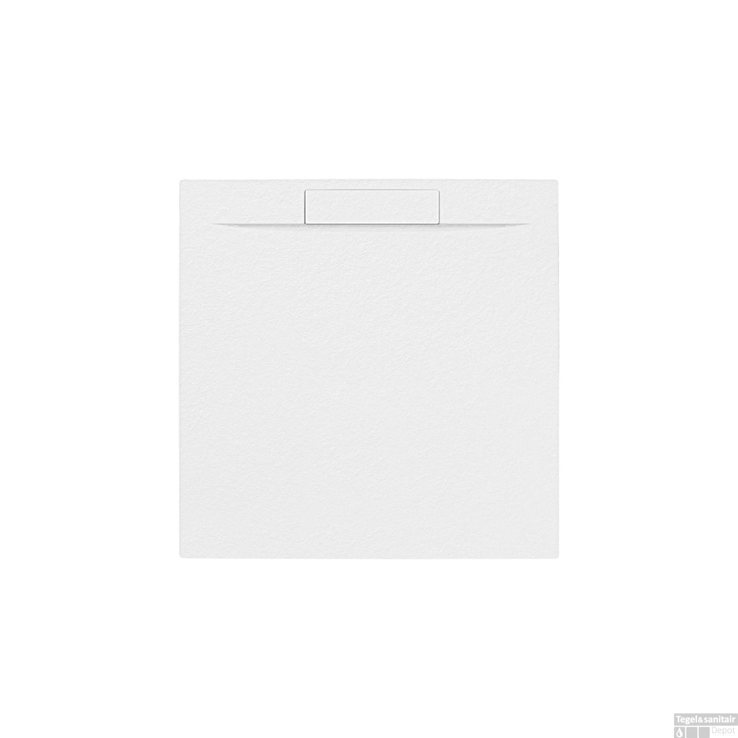 Douchebak + Sifon Vierkant Allibert Luna Carre Mat Wit