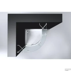 Douchecabine Best Design Erico Kwartrond Met Twee Deuren 90x90x192 Cm -Aanbiedingen Ontspan Bad Winkel douchecabine best design erico 90x90 detail