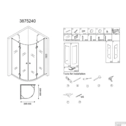 Douchecabine Best Design Erico Kwartrond Met Twee Deuren 90x90x192 Cm -Aanbiedingen Ontspan Bad Winkel douchecabine best design erico 90x90 tech