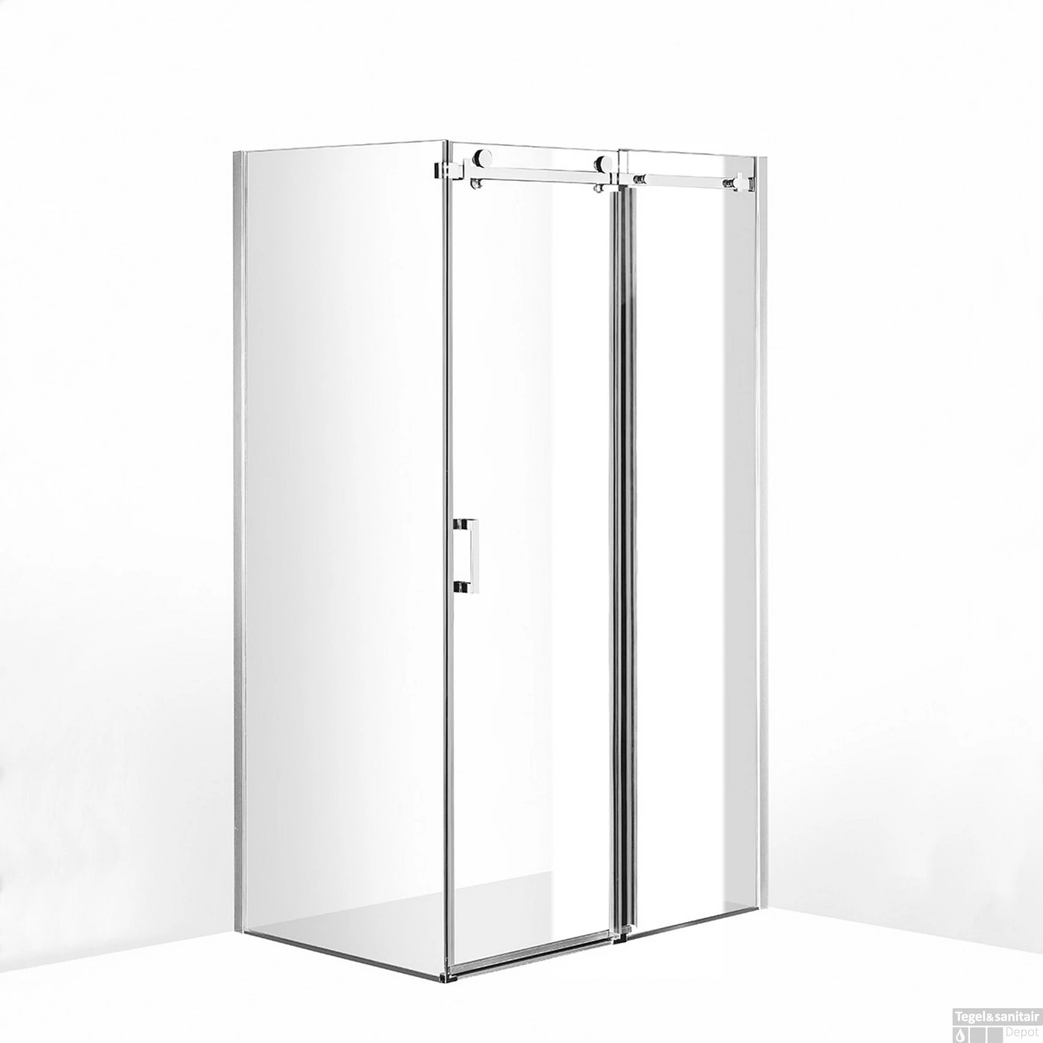 Douchecabine Boss & Wessing D&R Design Met Roldeur Helder Glas 120x...cm