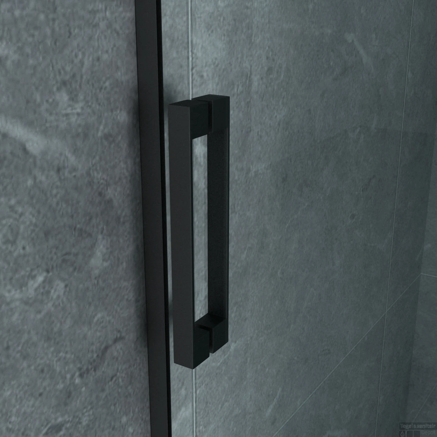 Douchecabine Boss & Wessing Rocta Schuifdeur Incl Zijwand 8 Mm Glas Mat Zwart (Alle Maten) - Afbeelding 5