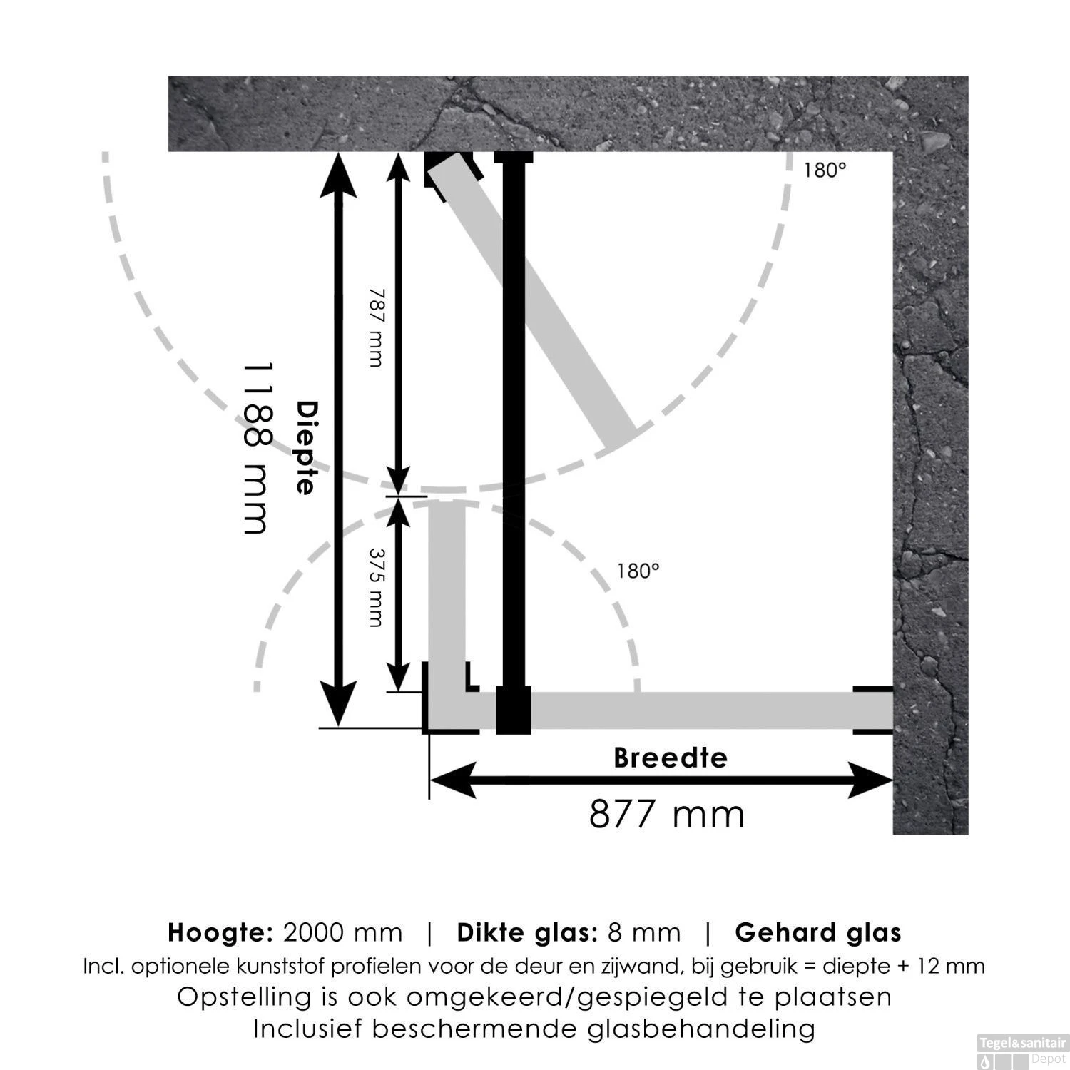 Douchecabine Compleet Just Creating Profielloos 3-Delig Dubbel Draaibaar 90x120 Cm Goud 5 Douchecabine Compleet Just Creating Profielloos 3-Delig Dubbel Draaibaar 90x120 Cm Goud - Afbeelding 3