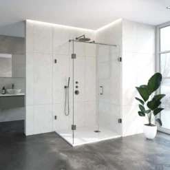 Douchecabine Compleet Just Creating Profielloos 3-Delig 100x120 Cm Gunmetal -Aanbiedingen Ontspan Bad Winkel douchecabine compleet just creating profielloos 3 delig 100x120 cm gunmetal sfeer