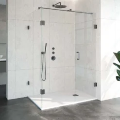 Douchecabine Compleet Just Creating Profielloos 3-Delig 90x140 Cm Gunmetal