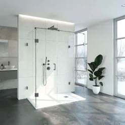 Douchecabine Compleet Just Creating Profielloos XL 90x160 Cm Gunmetal -Aanbiedingen Ontspan Bad Winkel douchecabine compleet just creating profielloos xl 90x160 cm gunmetal sfeer