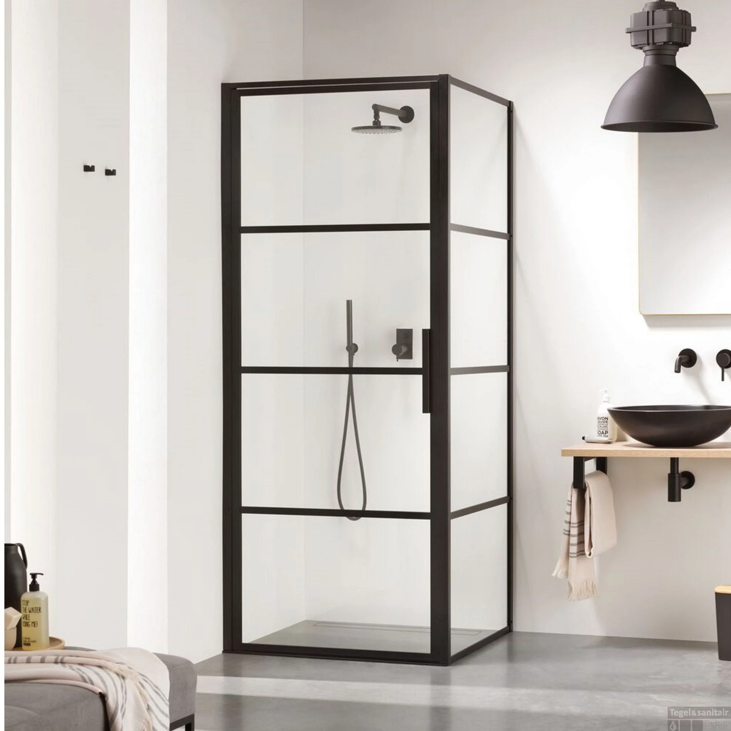 Douchecabine Sealskin Soho 90x80 Cm Met Draaideur Links Hoekcabine 8 Mm Helderglas Mat Zwart 3 Douchecabine Sealskin Soho 90x80 Cm Met Draaideur Links Hoekcabine 8 Mm Helderglas Mat Zwart