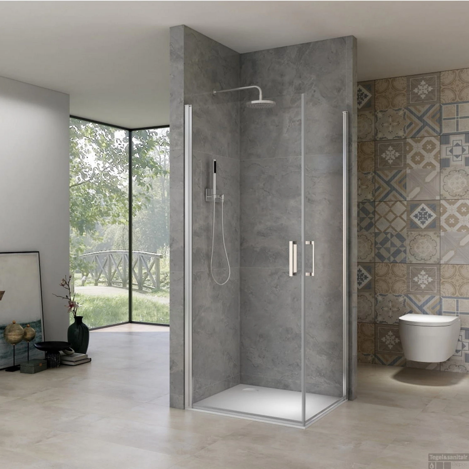 Douchecabine Van Rijn ST02 120 Chroom