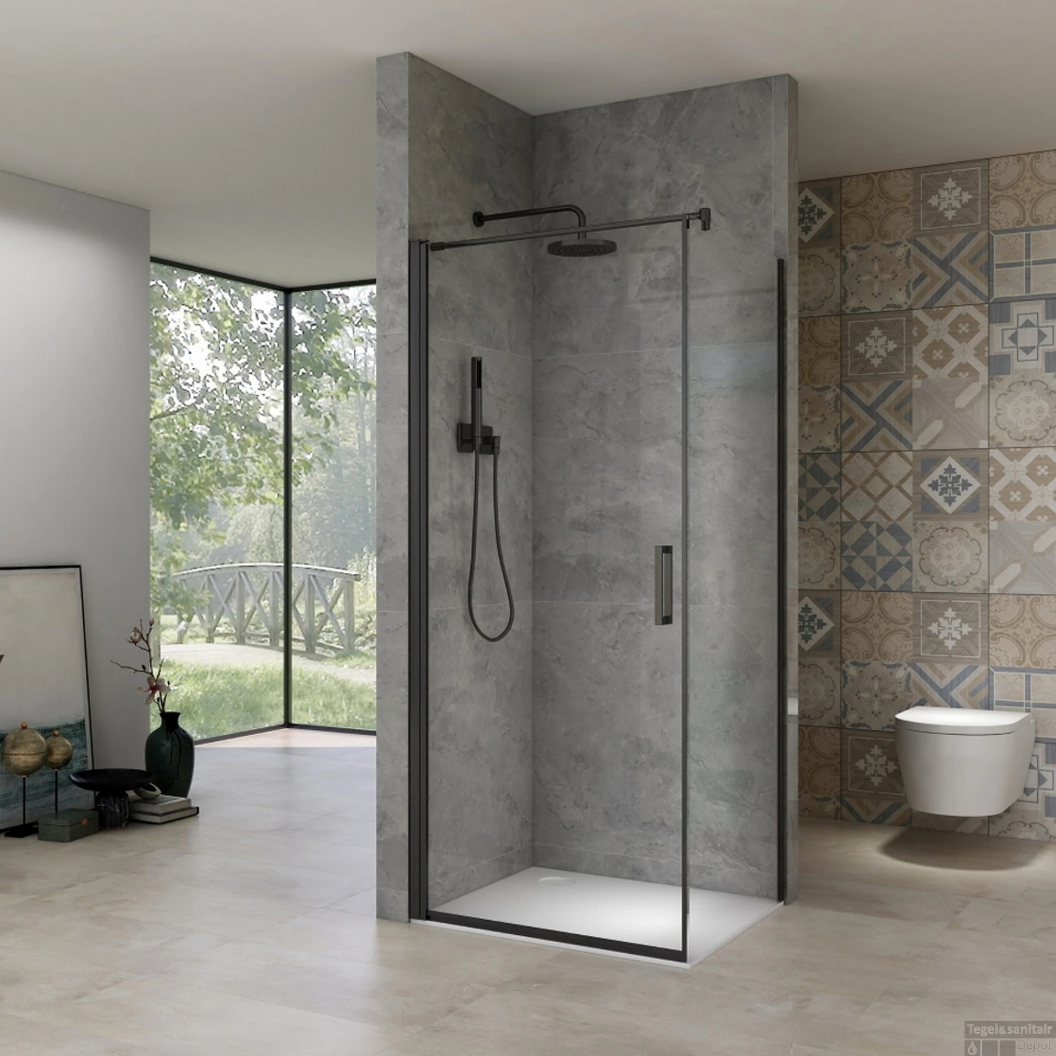 Douchecabine Van Rijn ST02 150 Zwart