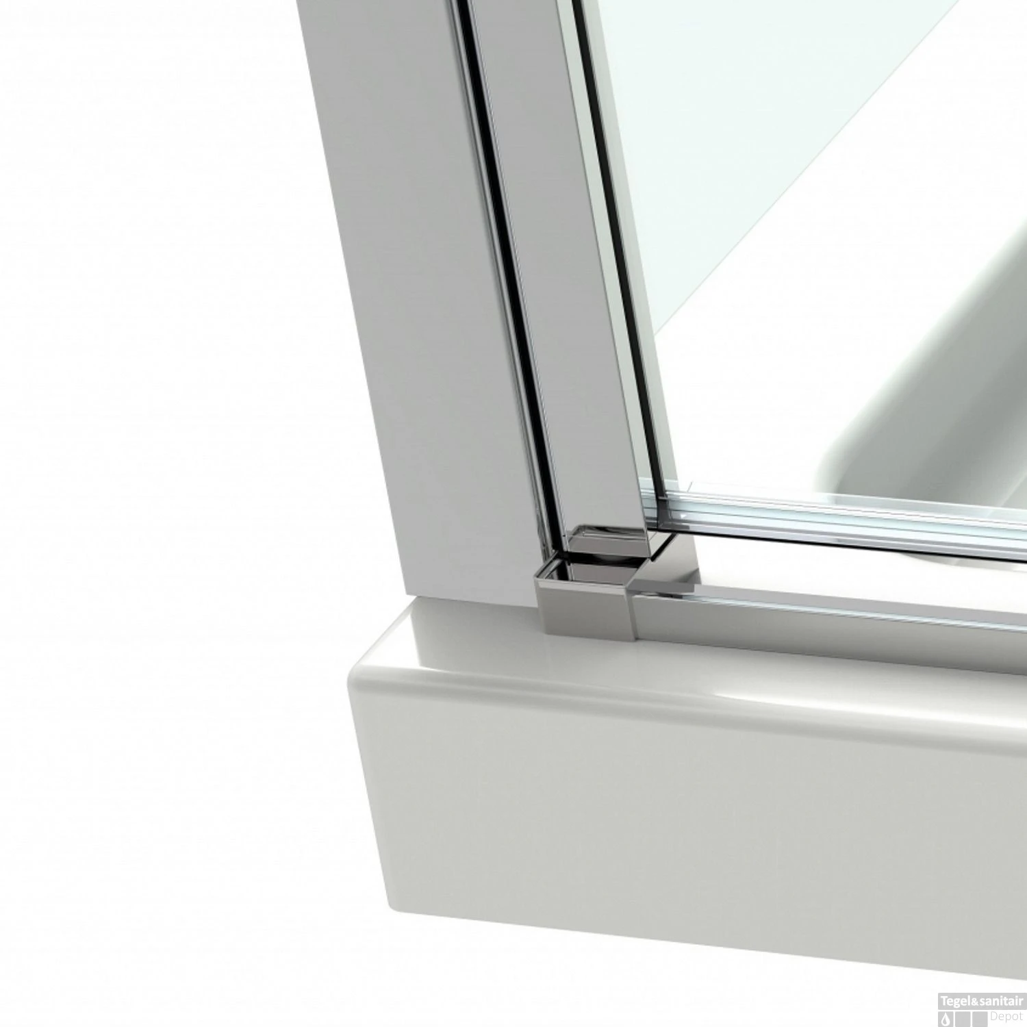 Douchecabine Van Rijn ST02 120 Chroom - Afbeelding 2