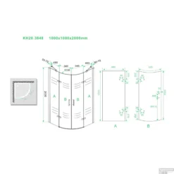 Douchecabine Wiesbaden Kwartrond 2 Deuren 100x100cm 8mm NANO Coating -Aanbiedingen Ontspan Bad Winkel douchecabine wiesbaden kwartrond 2 deuren 100x100cm 8mm nano coating tech