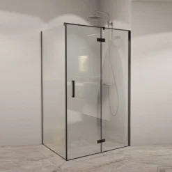 Douchecabine Boss & Wessing PC NIZ 140x90 Cm 8mm Veiligheidsglas NANO Coating Mat Zwart