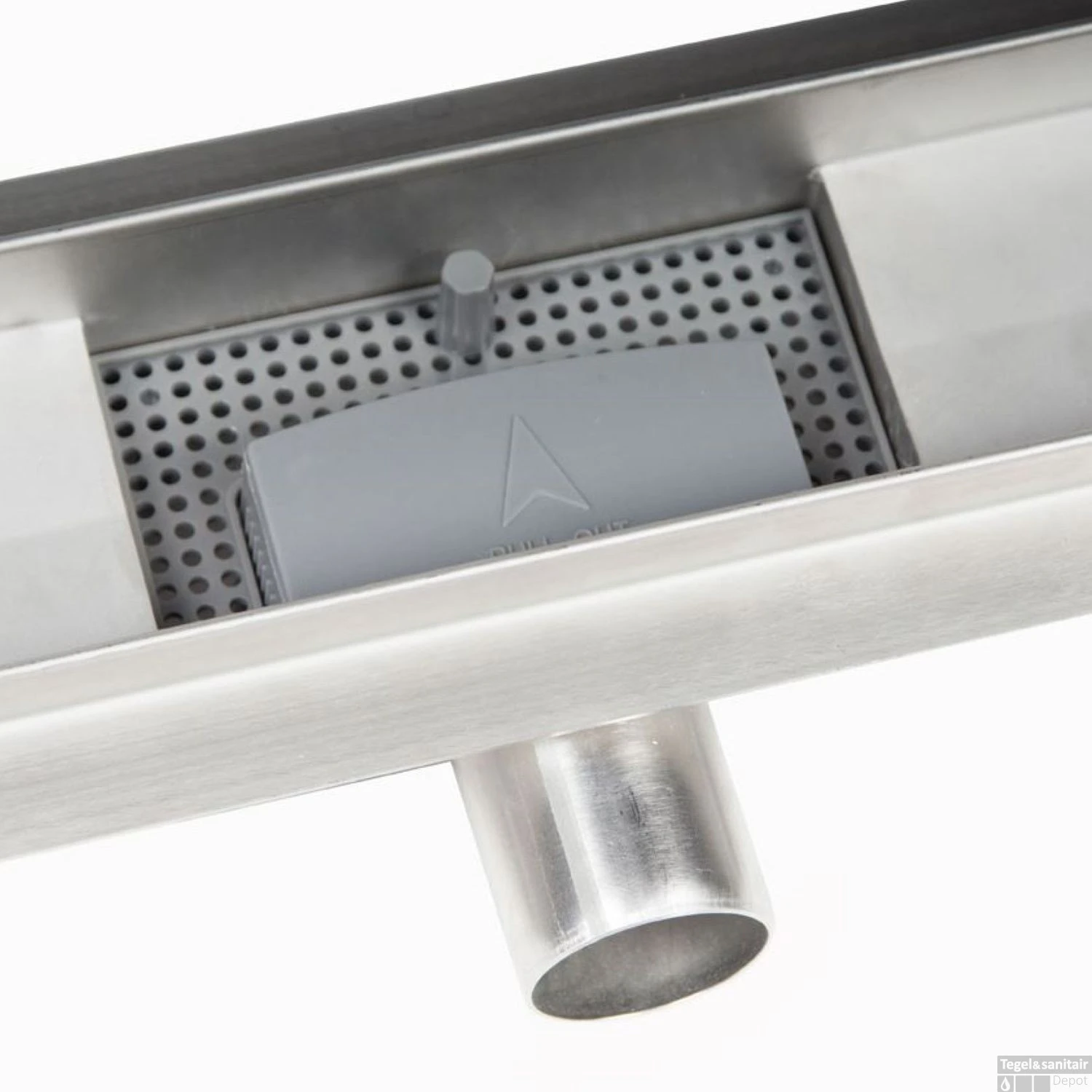 Douchegoot Brauer RVS Vloerflens Inclusief Kunststof Sifon Verstelbare Poten (Alle Maten) - Afbeelding 3