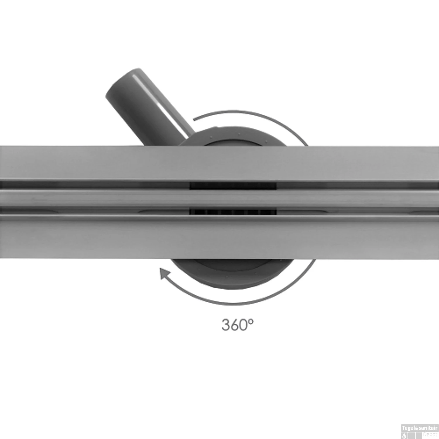 Douchegoot Sanilux Trend Flex 70 Cm Met Flens En Draaibaar Sifon RVS - Afbeelding 3