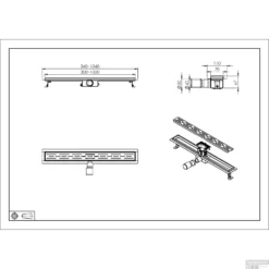 Douchegoot Wiesbaden Met Flens 100x7cm 6.7cm Diep Gunmetal -Aanbiedingen Ontspan Bad Winkel douchegoot wiesbaden met flens 100x7cm 6.7cm diep gunmetal tech