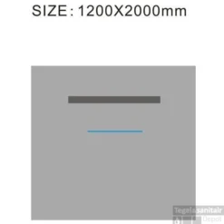 Douchewand Wiesbaden Vrijstaand 120x200cm 10mm NANO Coating -Aanbiedingen Ontspan Bad Winkel douchewand 30x200cm hoekprofiel nano antikalk coating technisch bovenaanzicht 3