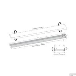 Tegelinlegrooster Brauer Gunmetal Edition Omkeerbaar Tbv Douchegoot STD/W/PS 80x7 Cm Inclusief Afstandhouders -Aanbiedingen Ontspan Bad Winkel dr losmr80gm tech